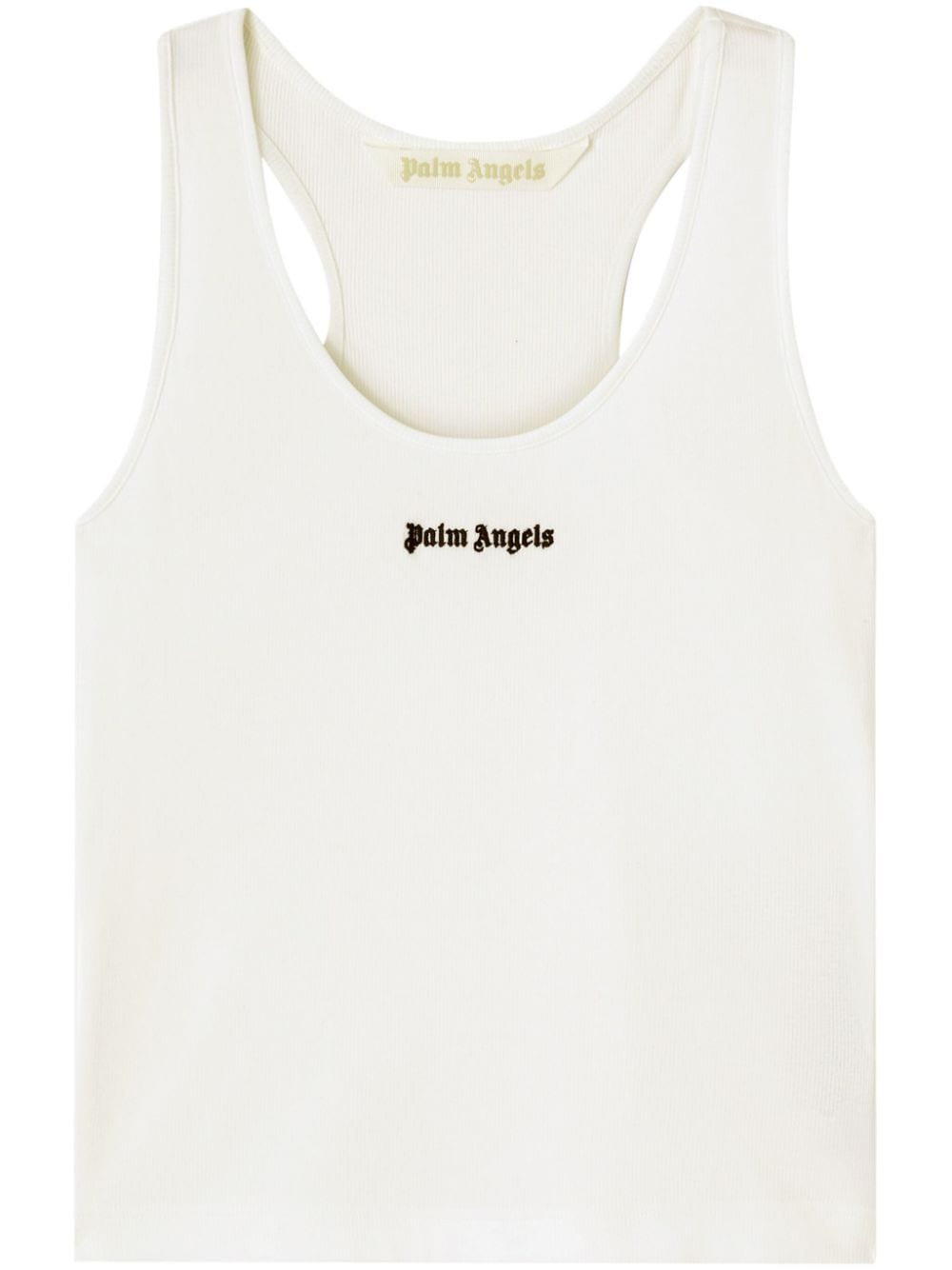 Palm Angels Top White Cotton Elastane