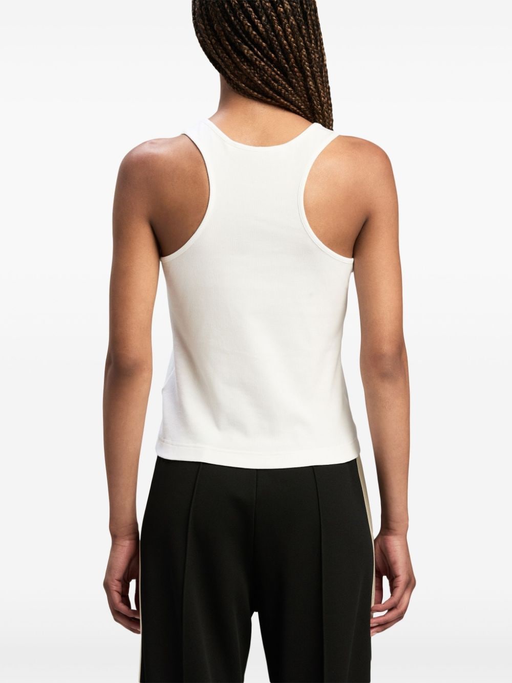 Palm Angels Top White Cotton Elastane