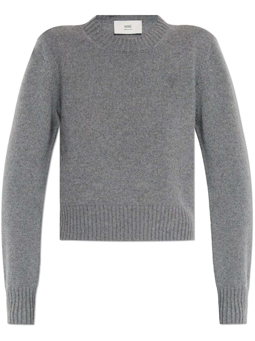 Ami Paris Sweaters Grey Cashmere Wool
