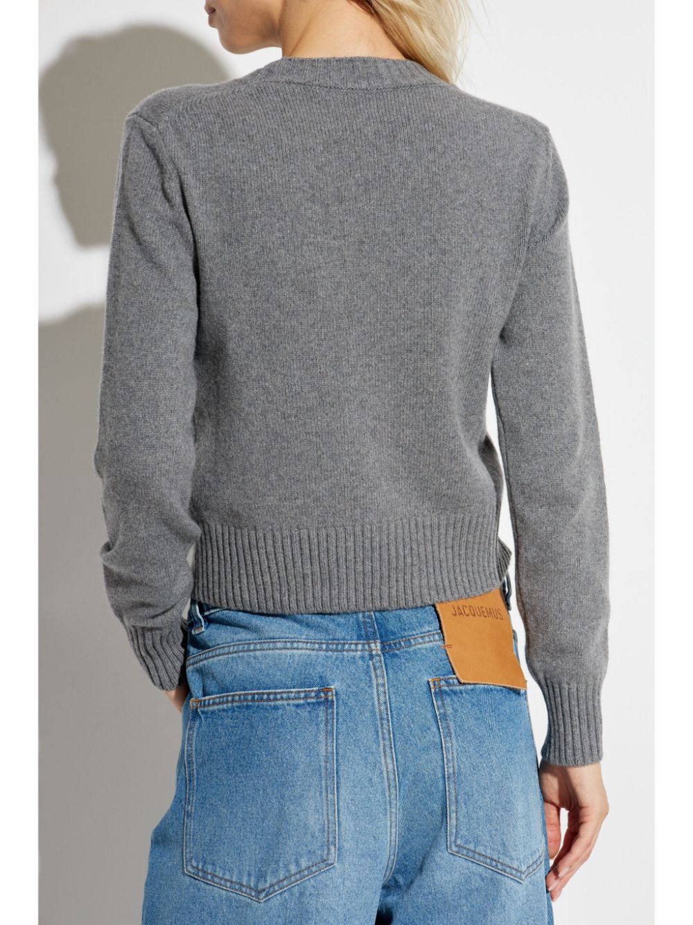 Ami Paris Sweaters Grey Cashmere Wool