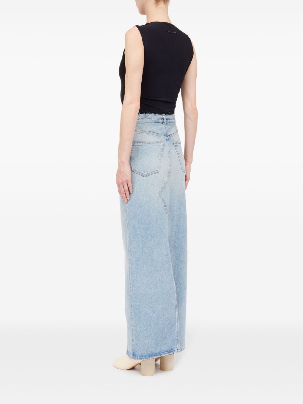 Mm6 Maison Margiela Skirts Clear Blue Cotton