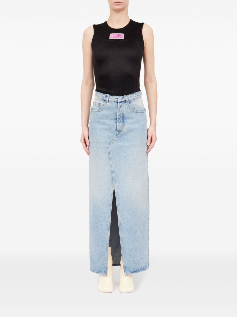 Mm6 Maison Margiela Skirts Clear Blue Cotton