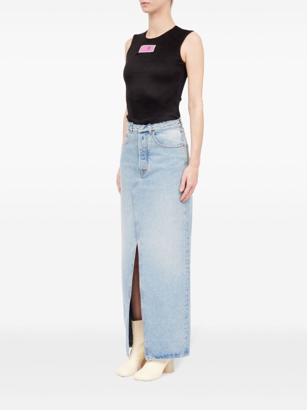 Mm6 Maison Margiela Skirts Clear Blue Cotton