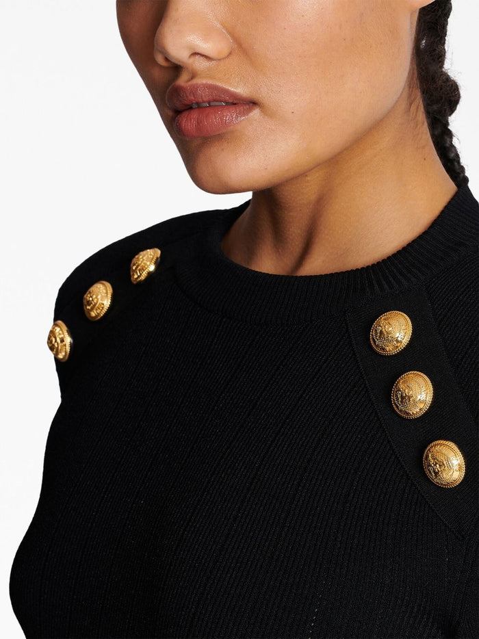 Balmain Sweaters Black Viscose