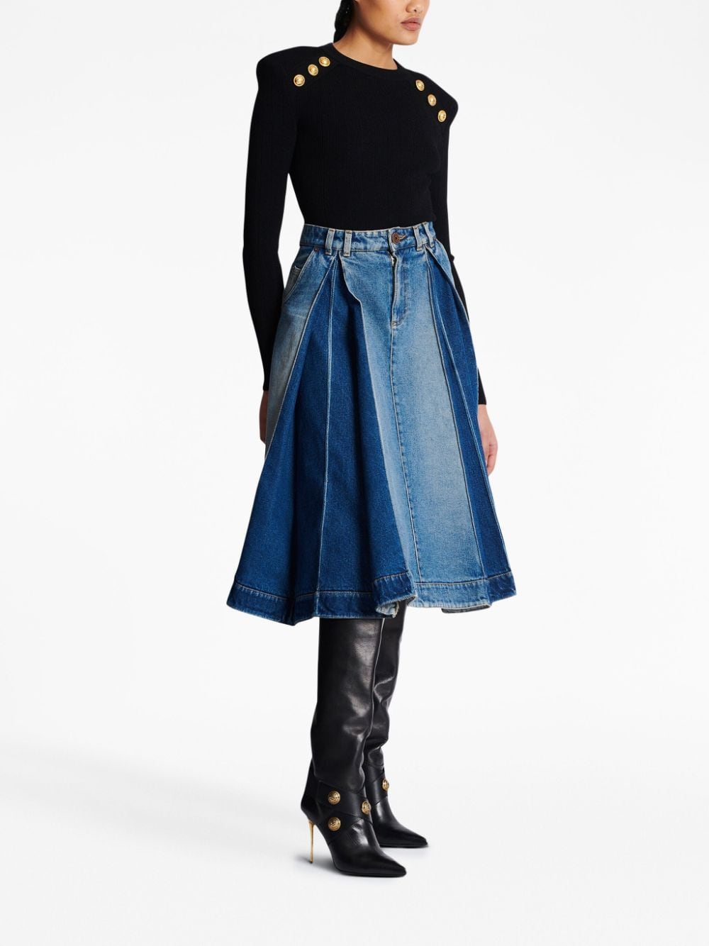 Balmain Sweaters Black Viscose