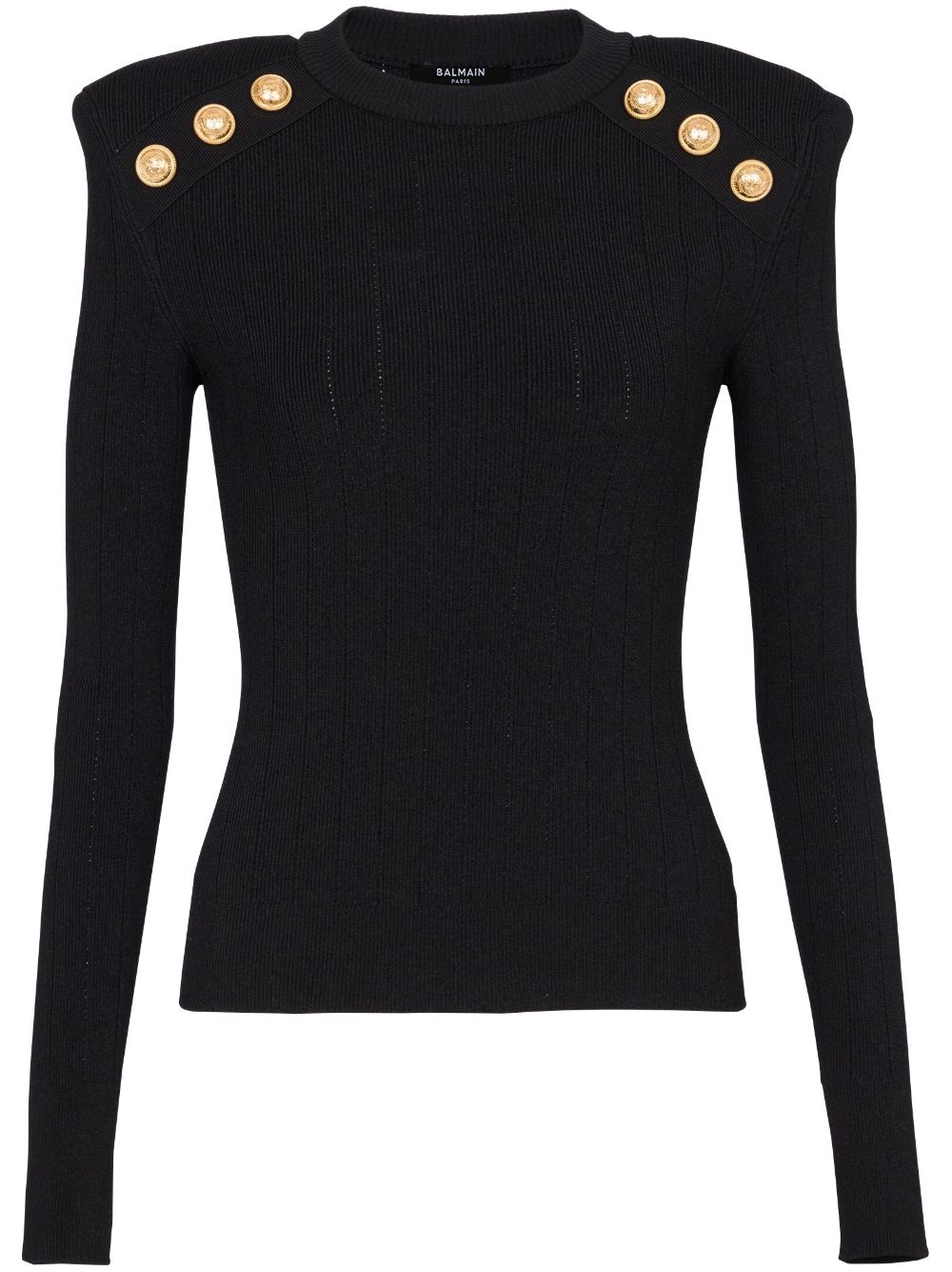 Balmain Sweaters Black Viscose