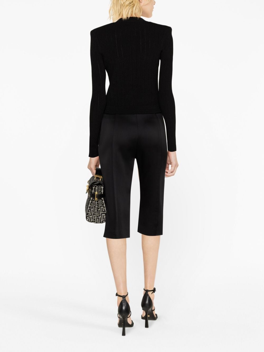 Balmain Sweaters Black Viscose