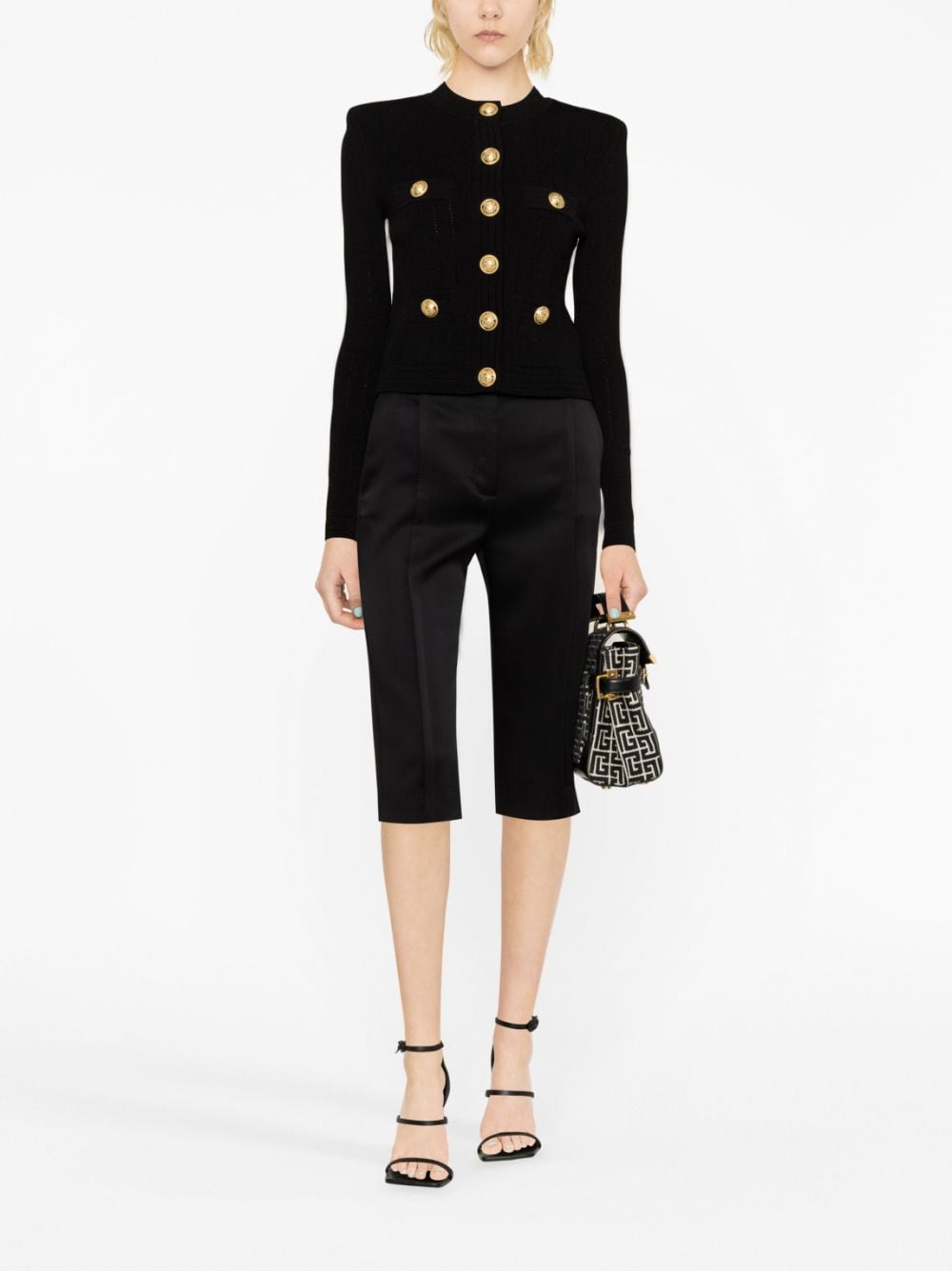 Balmain Sweaters Black Viscose