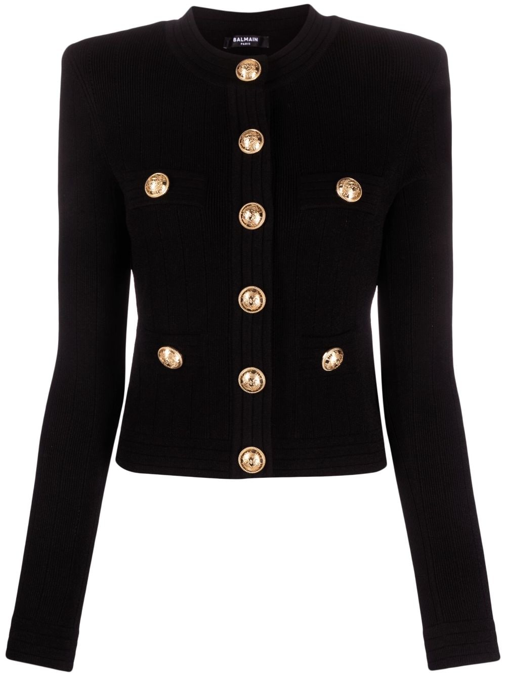 Balmain Sweaters Black Viscose
