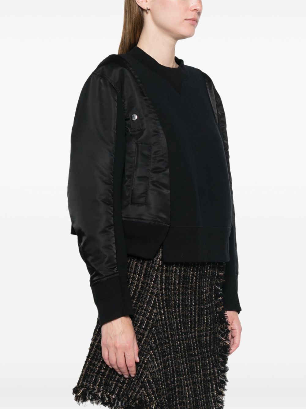 Sacai Sweaters Black Cotton