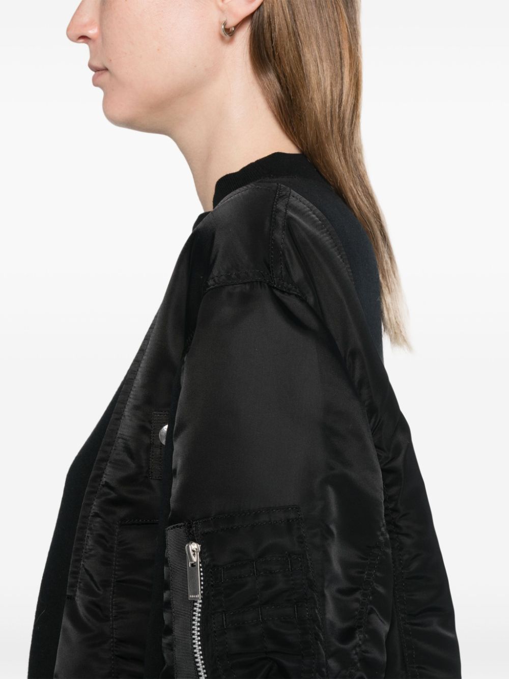 Sacai Sweaters Black Cotton