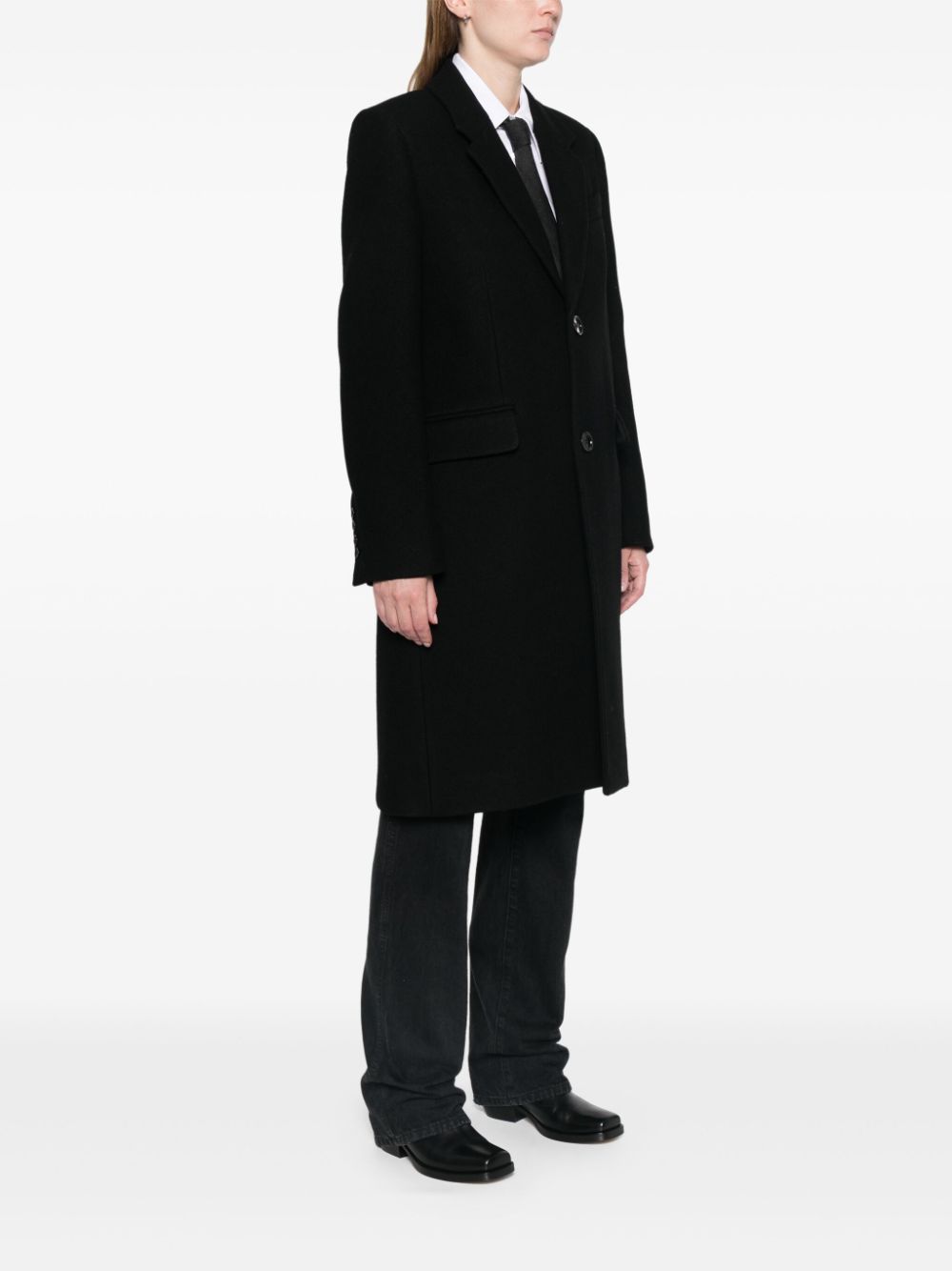 Ami Paris Coats Black Wool
