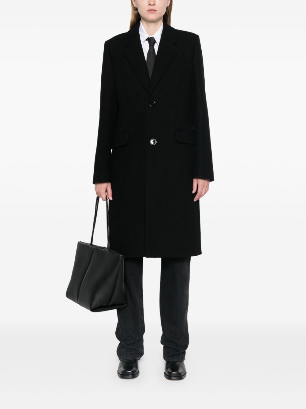 Ami Paris Coats Black Wool