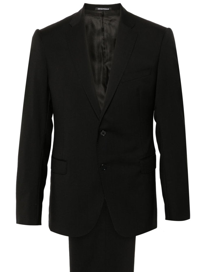 Emporio Armani Suit Nero Virgin Wool