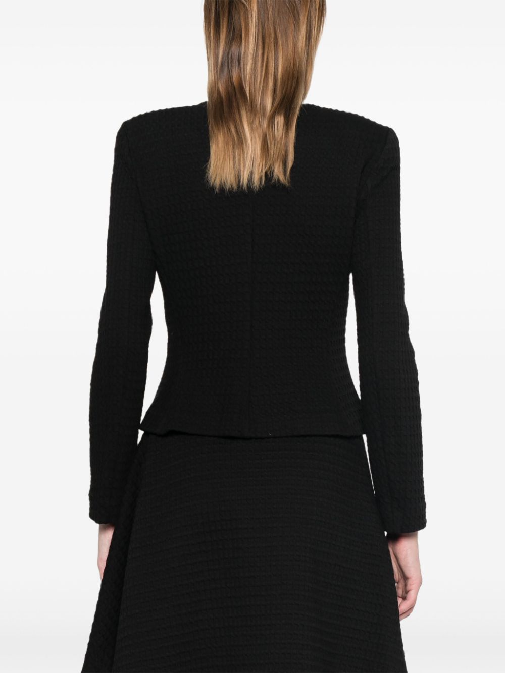 Emporio Armani Jackets Nero Cotton Polyester Elastane