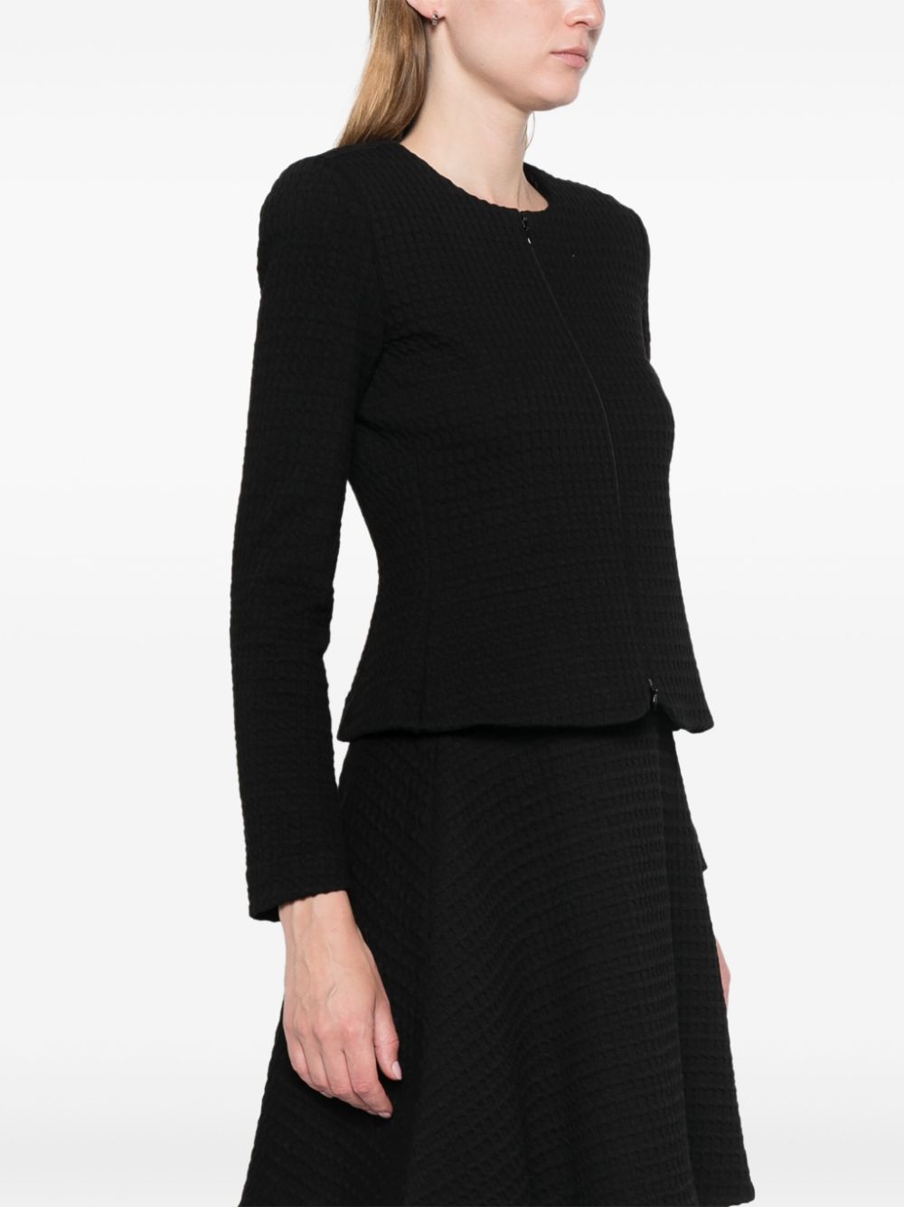 Emporio Armani Jackets Nero Cotton Polyester Elastane