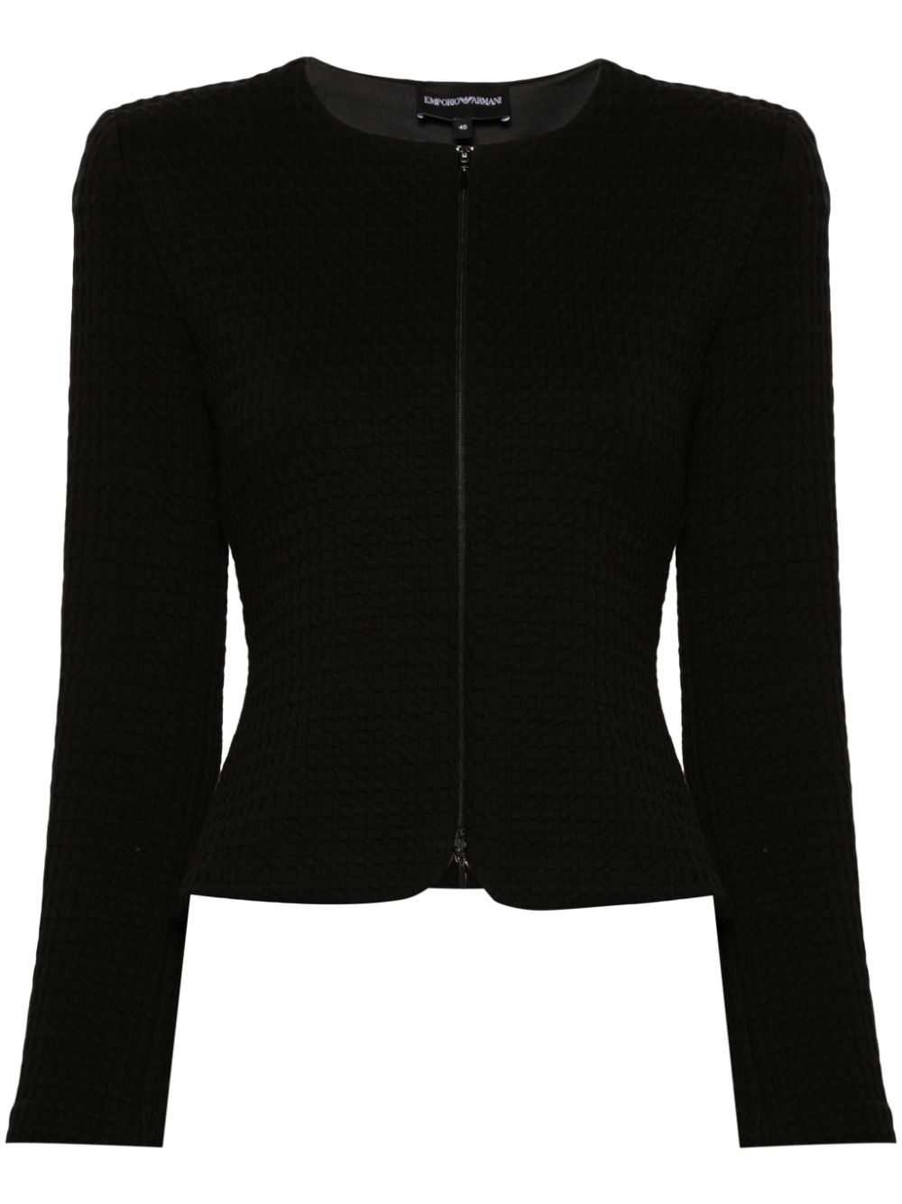 Emporio Armani Jackets Nero Cotton Polyester Elastane