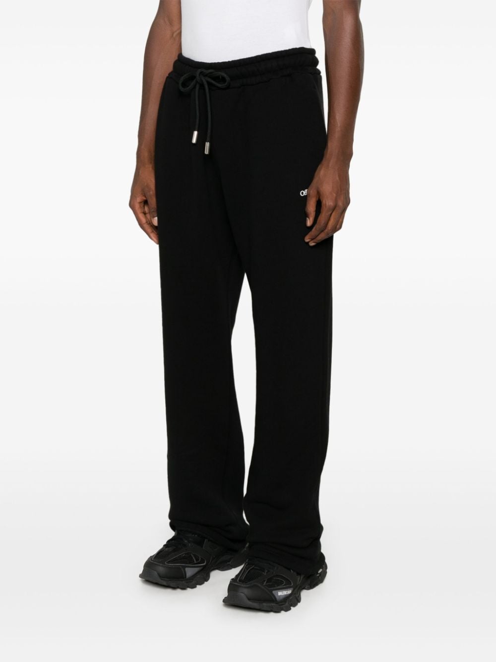 Off White Trousers Black Cotton