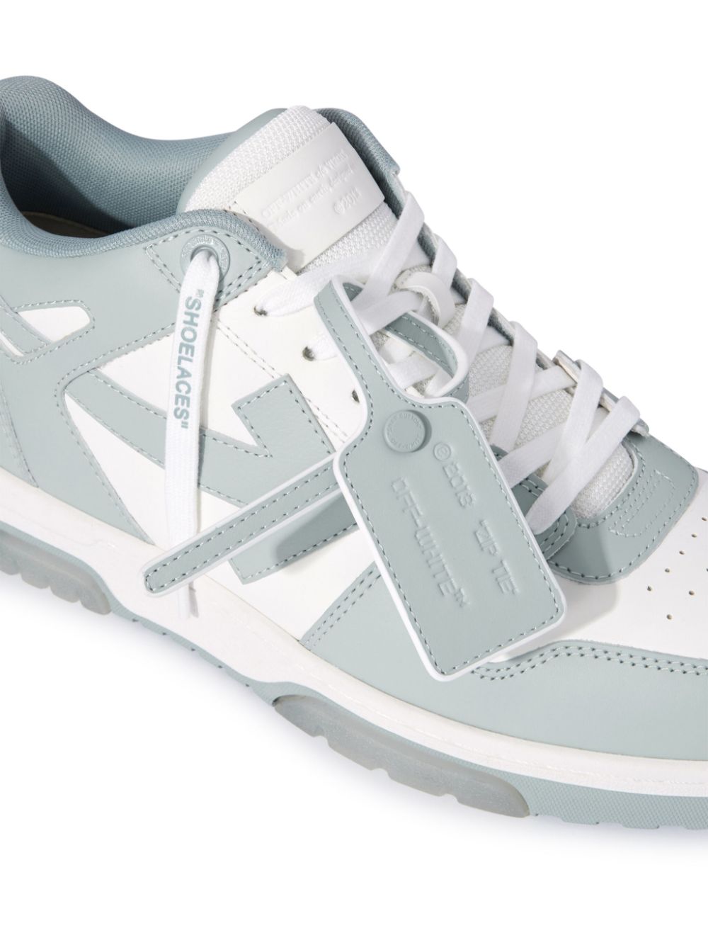 Off White Sneakers Grey Letaher Polyester