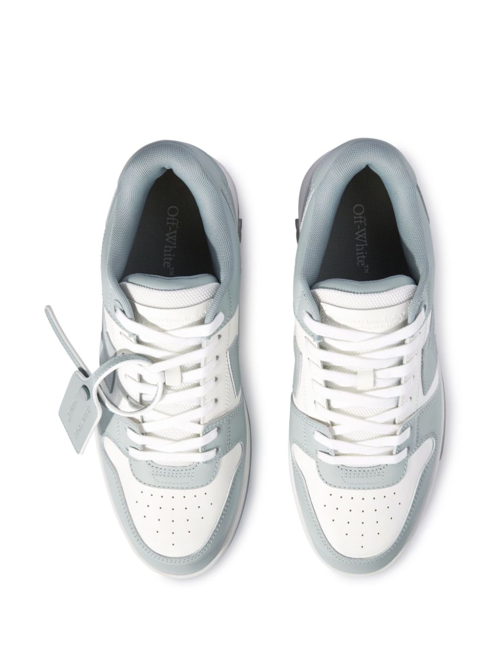 Off White Sneakers Grey Letaher Polyester
