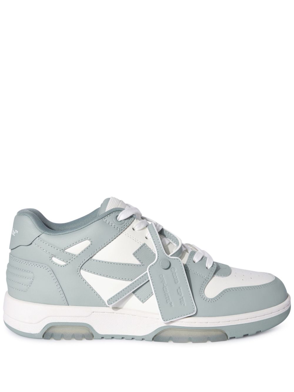 Off White Sneakers Grey Letaher Polyester