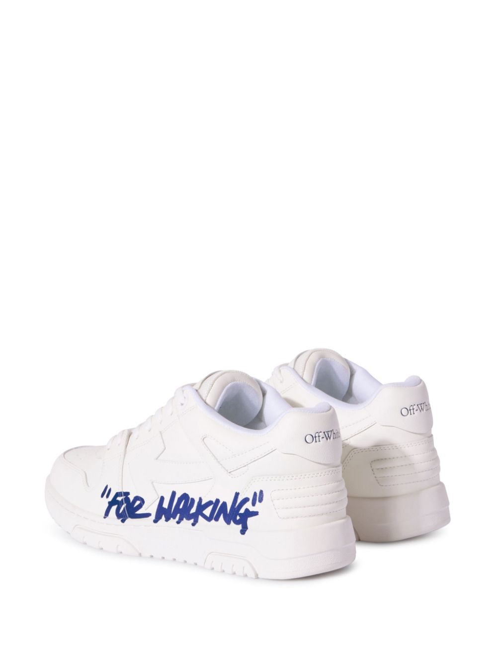 Off White Sneakers Clear Blue Letaher Polyester