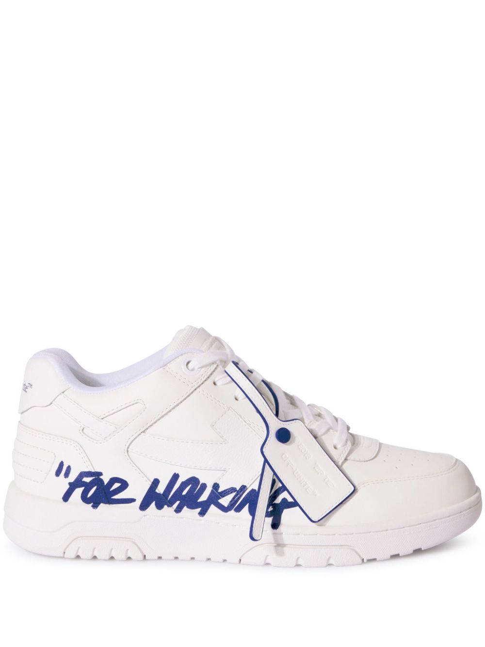 Off White Sneakers Clear Blue Letaher Polyester