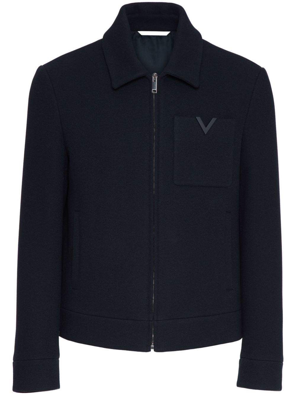 Valentino Coats Blue Wool
