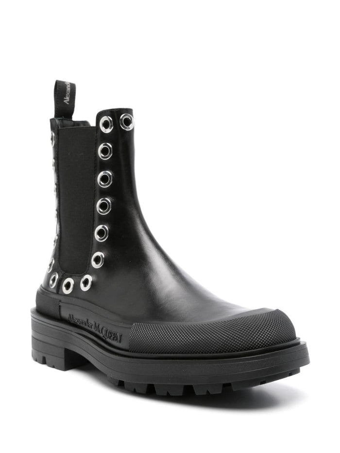 Alexander McQueen Boots Black Outer: Spandex/elastane