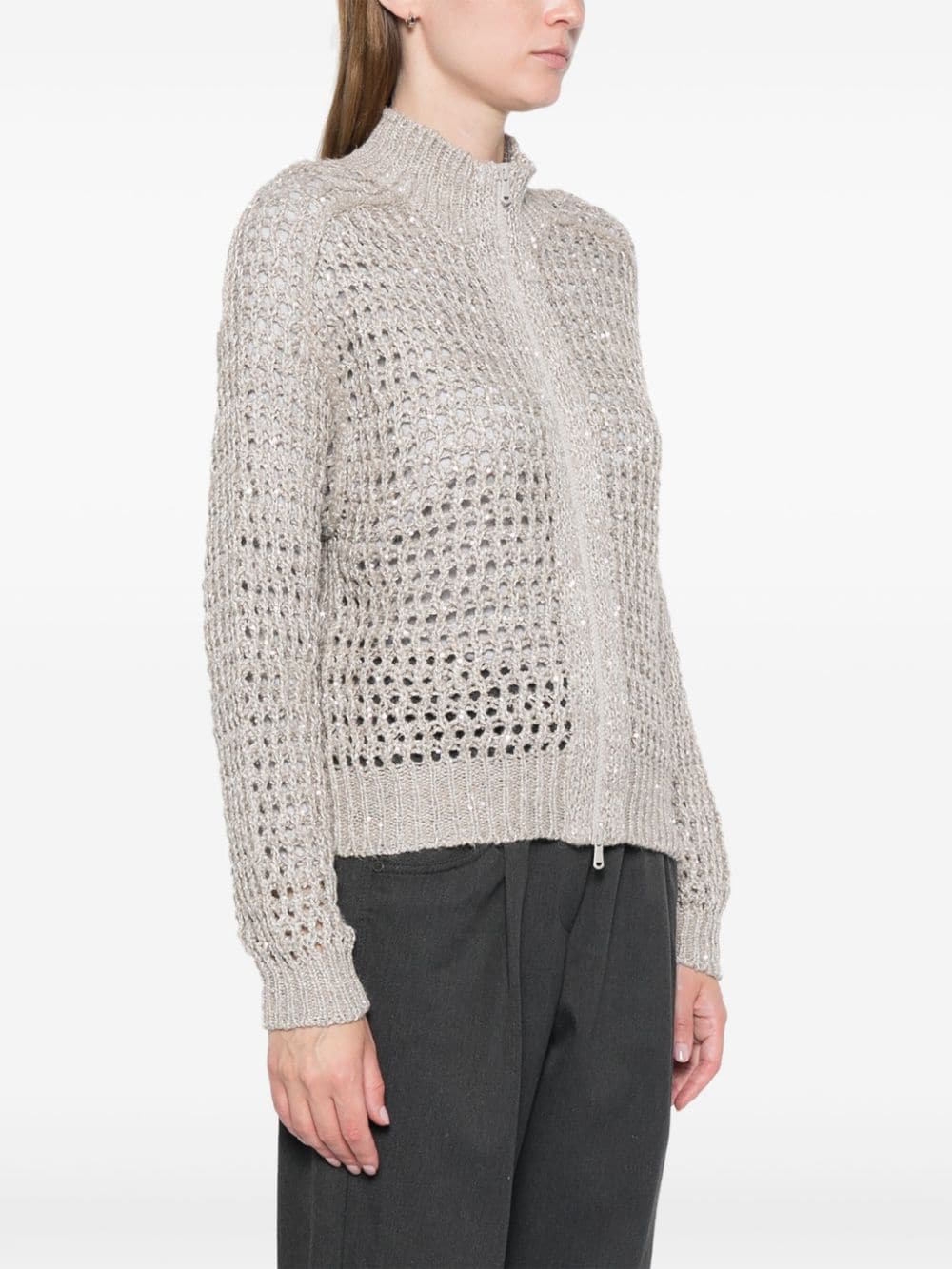 Brunello Cucinelli Sweaters Beige Silk