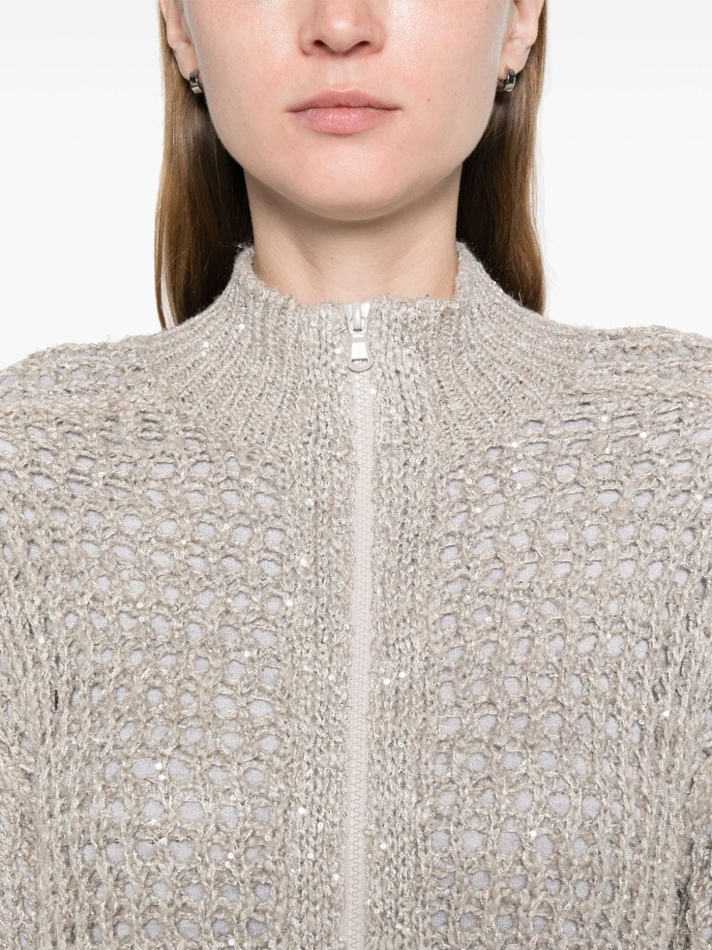 Brunello Cucinelli Sweaters Beige Silk