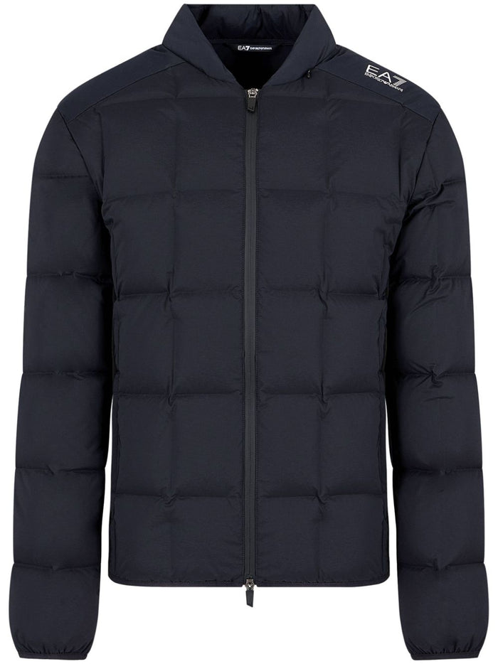 Ea7 Coats Blu Polyester Elastane