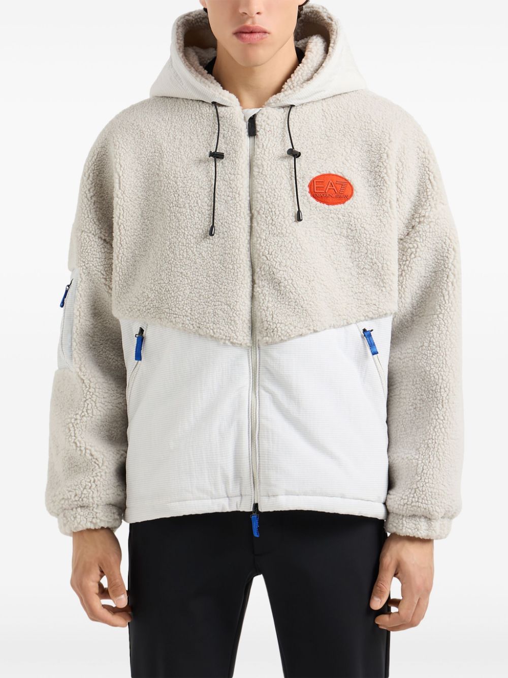 Ea7 Coats Grigio Polyester