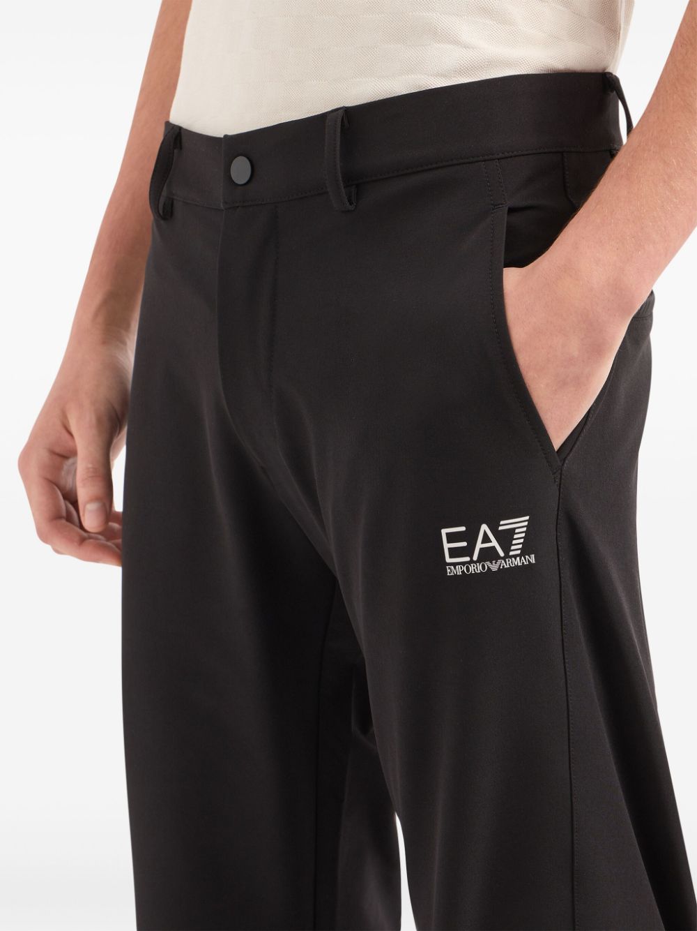 Ea7 Trousers Nero Polyamide Elastane