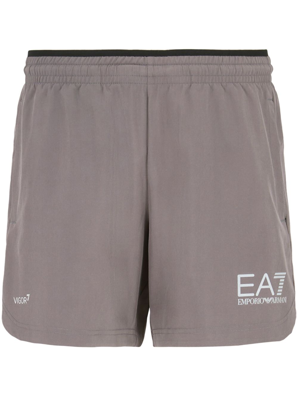 Ea7 Shorts Grigio Polyester Elastane