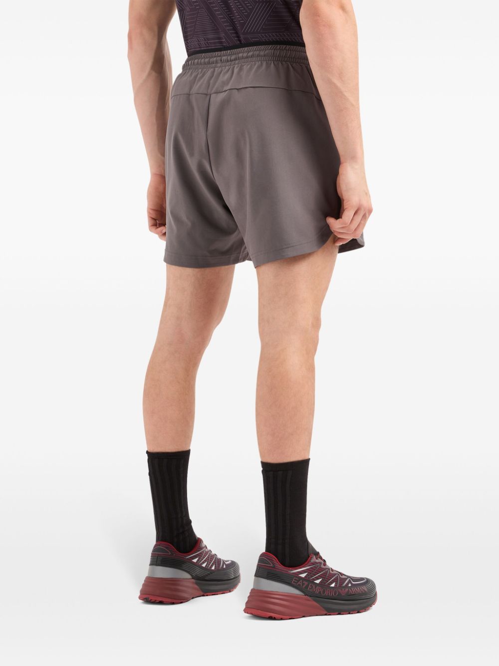 Ea7 Shorts Grigio Polyester Elastane