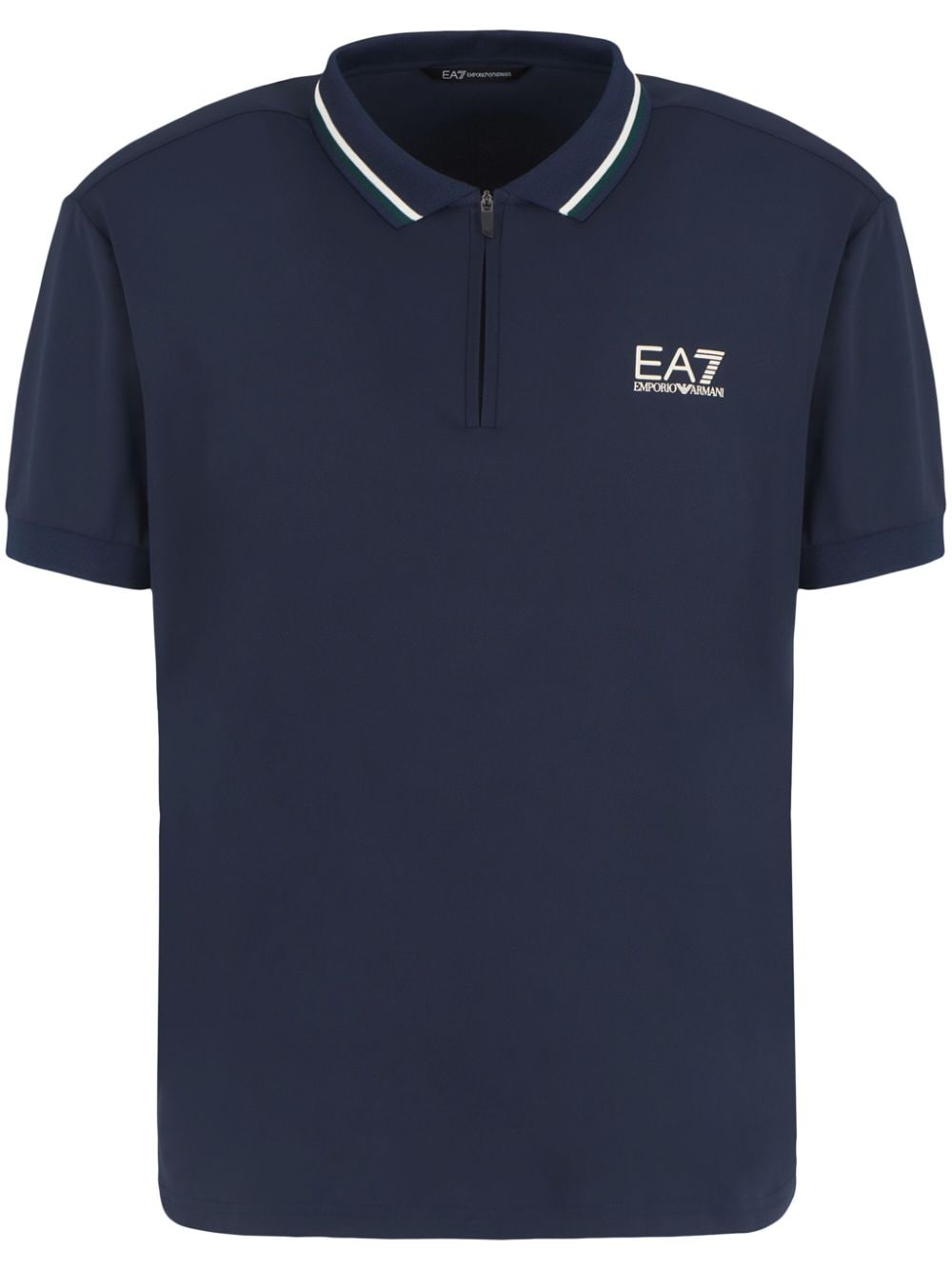 Ea7 T-Shirts And Polos Blu Polyamide Elastane