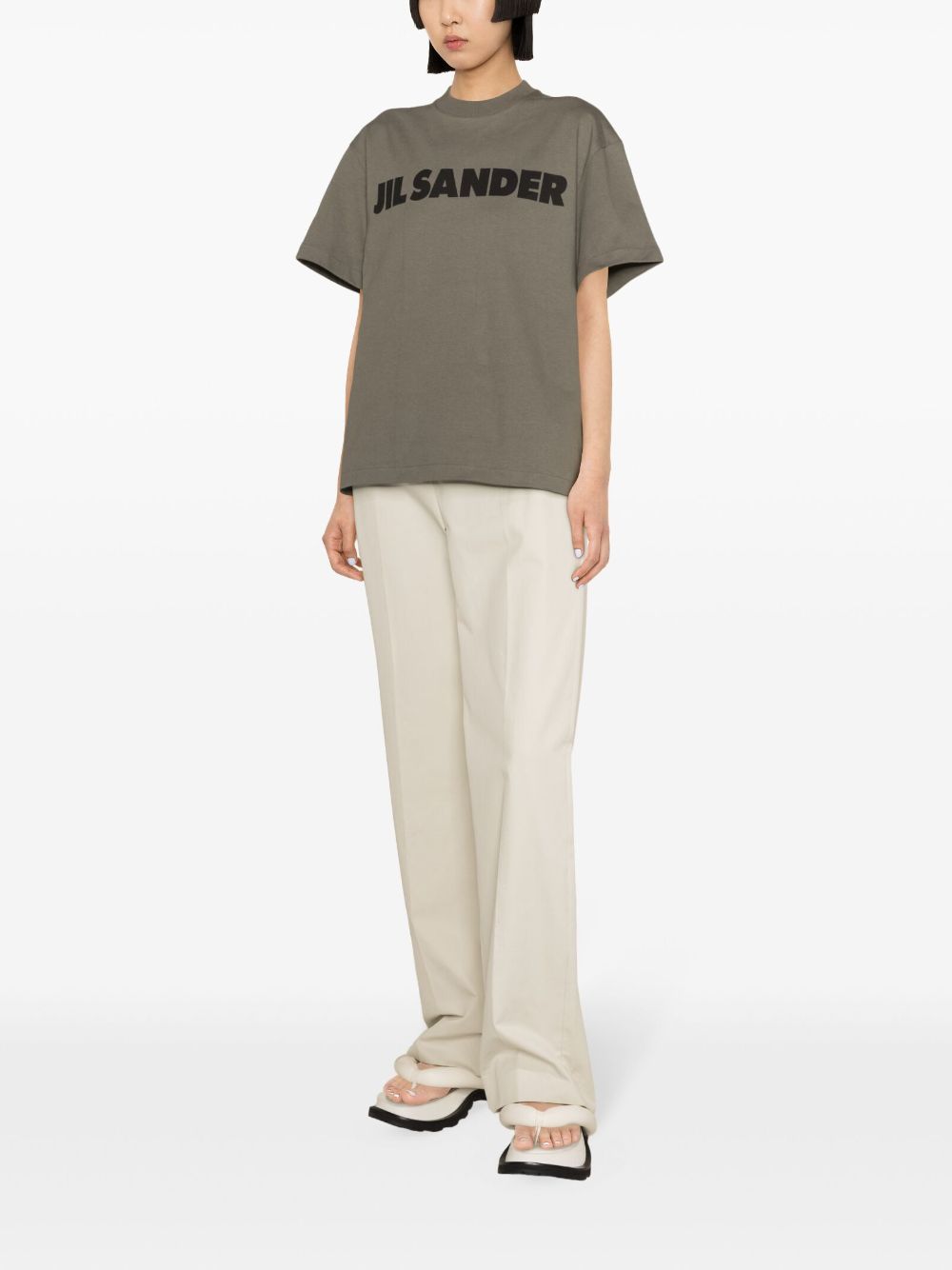Jil Sander T-Shirts And Polos Kaki Cotton