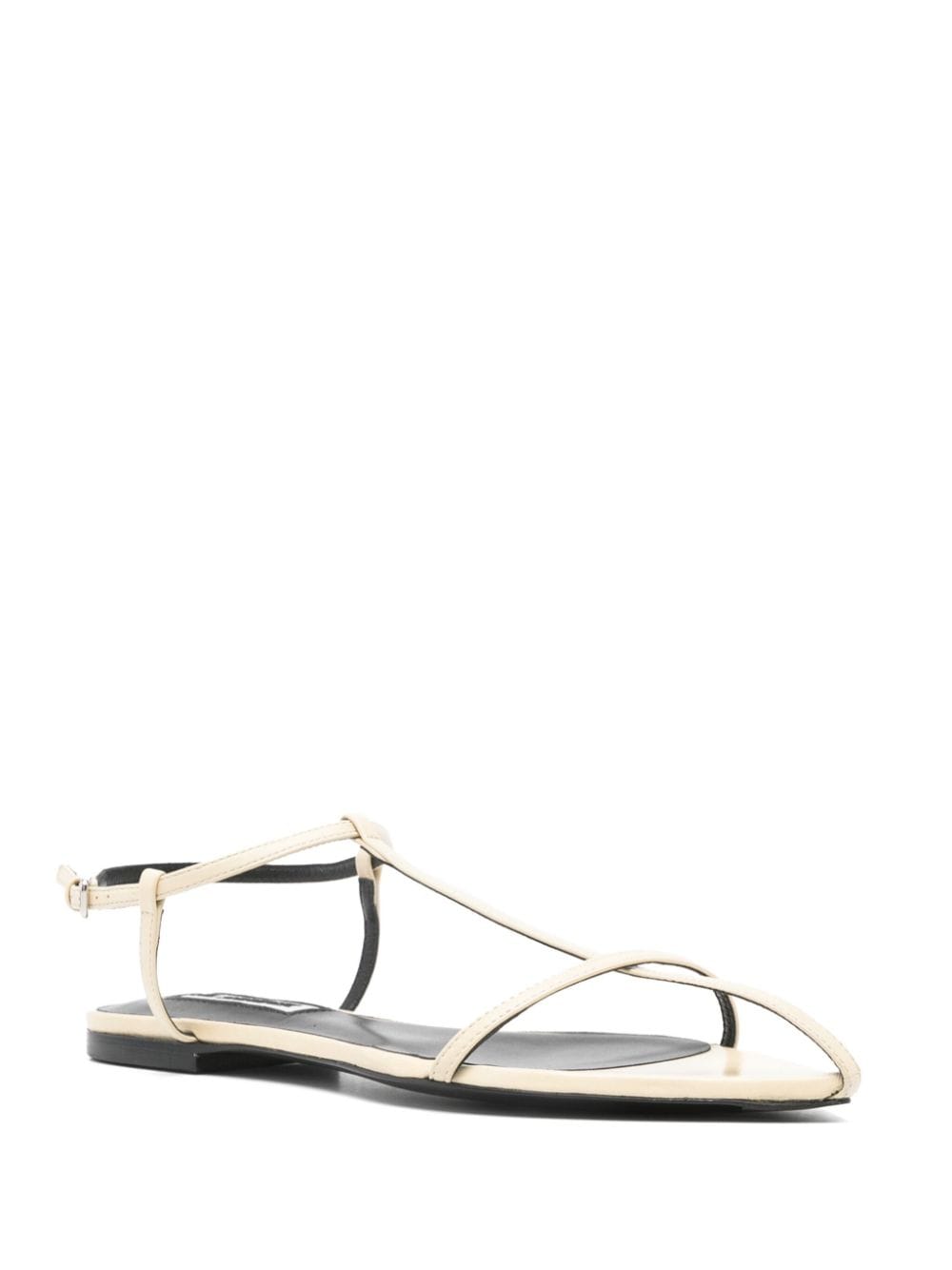 Jil Sander Sandals Beige Calf Leather