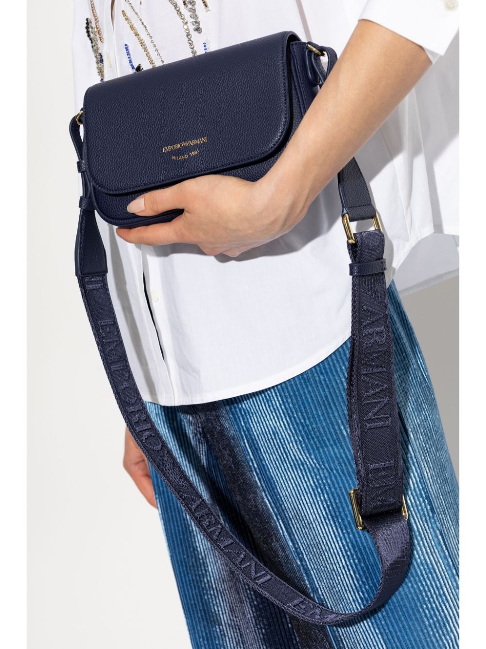 Emporio Armani Bags Blu Polyurethane Thermopalstic