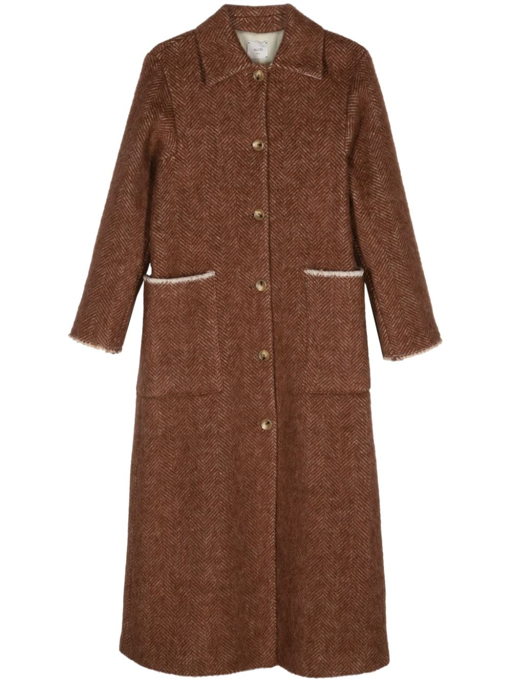 Alysi Coats Brown Lining: Cotton