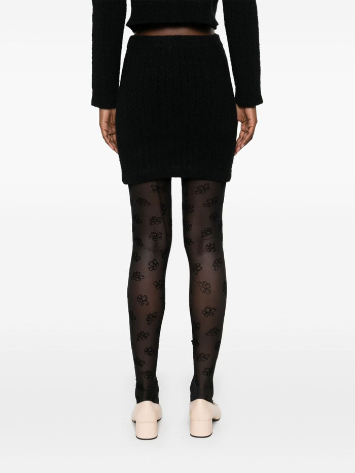 Self-Portrait Skirts Black Alpaca Polyamide Elastane