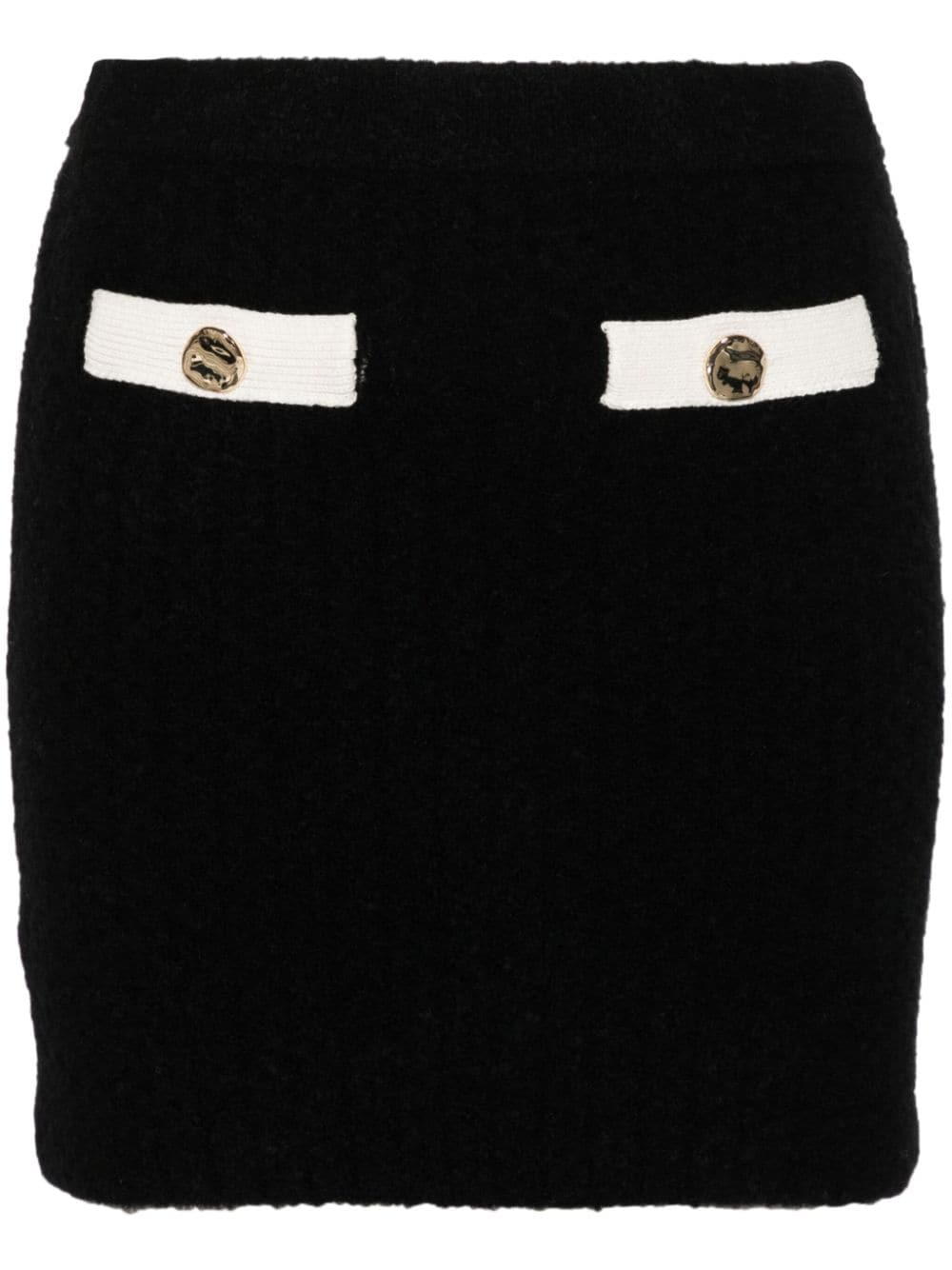 Self-Portrait Skirts Black Alpaca Polyamide Elastane