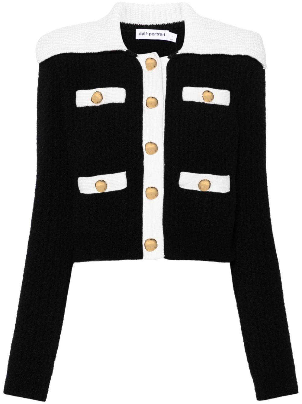 Self-Portrait Sweaters Black Alpaca Polyamide Elastane