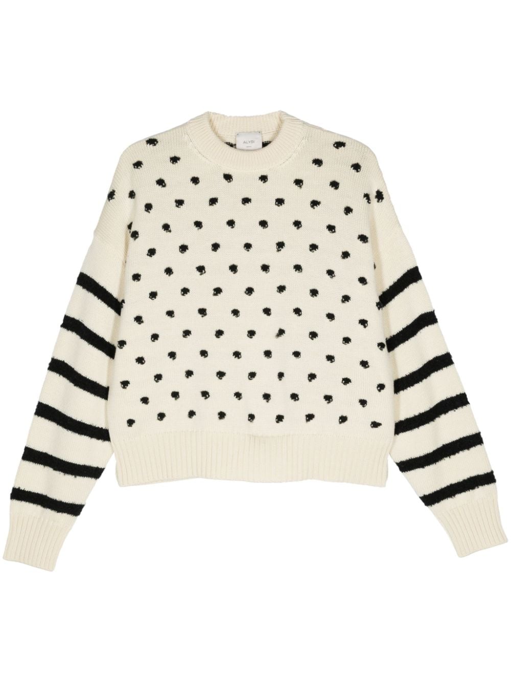 Alysi Sweaters White Wool Alpaca Acrylic Polyamide