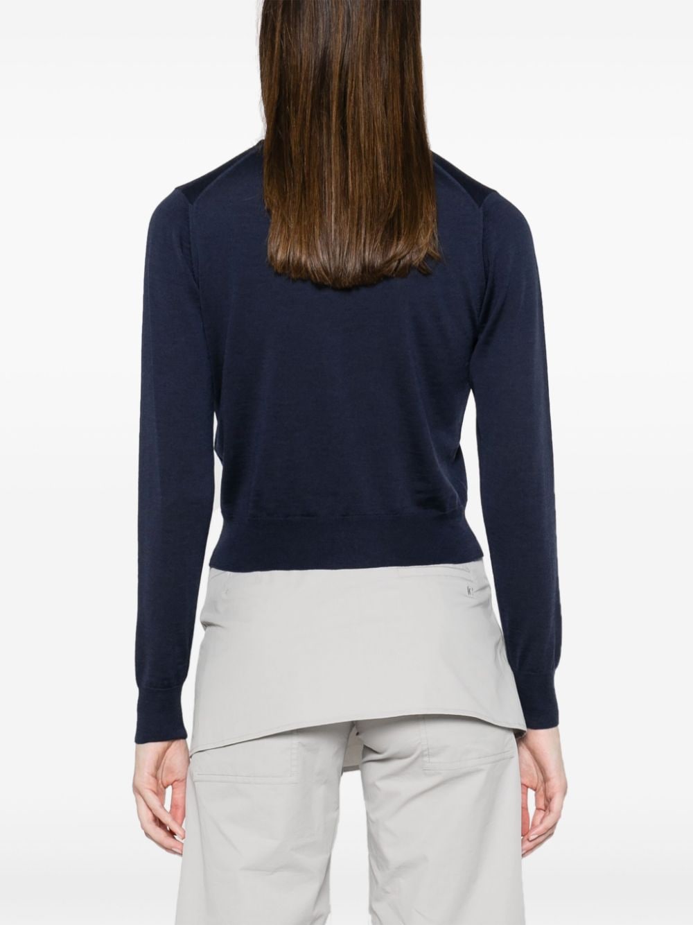 Maison Kitsune Sweaters Blue Wool 100 %