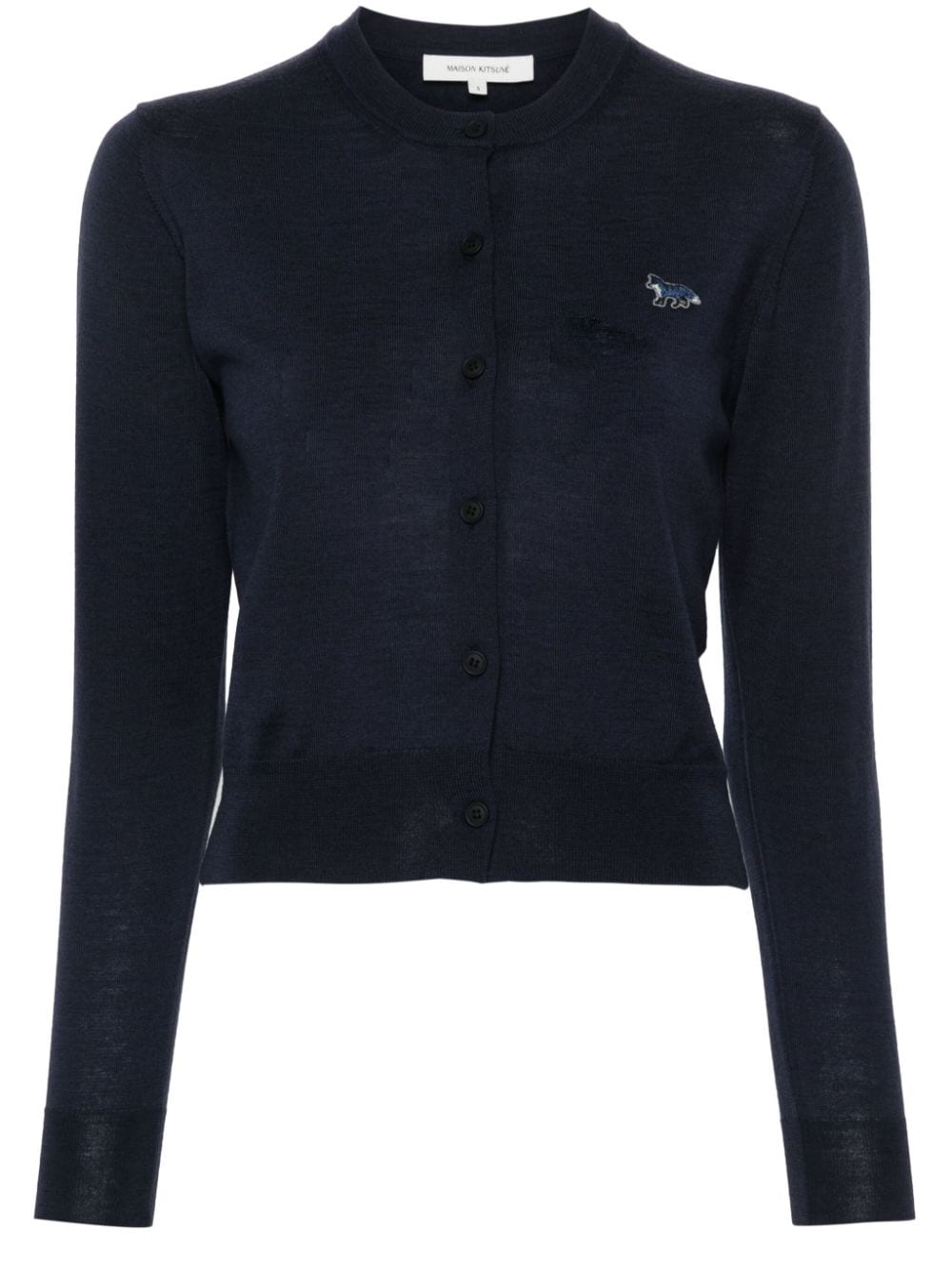 Maison Kitsune Sweaters Blue Wool 100 %