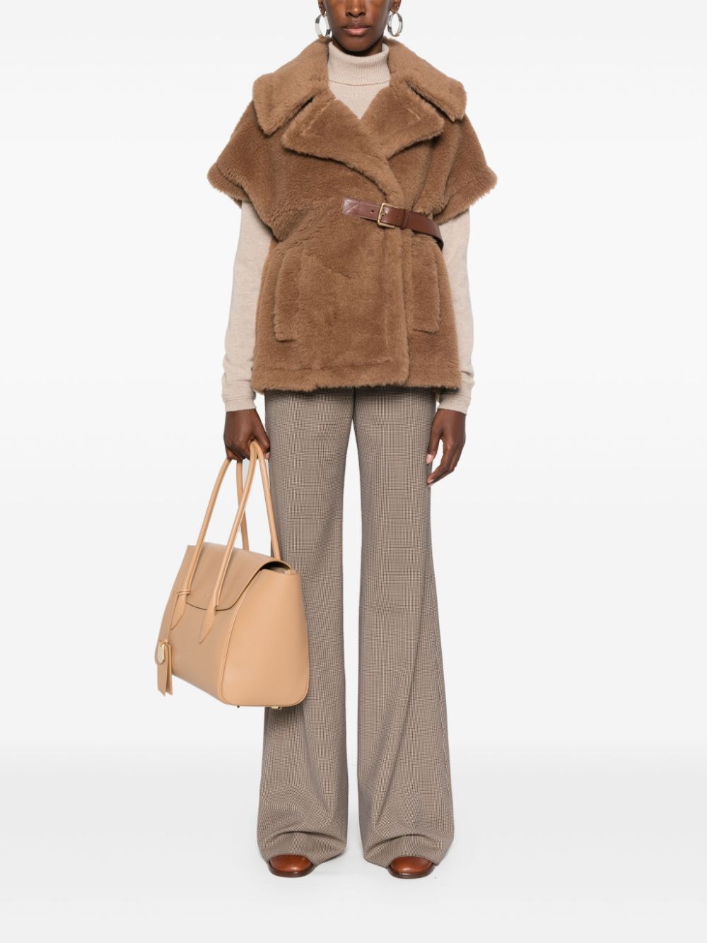 Sportmax Trousers Beige Wool