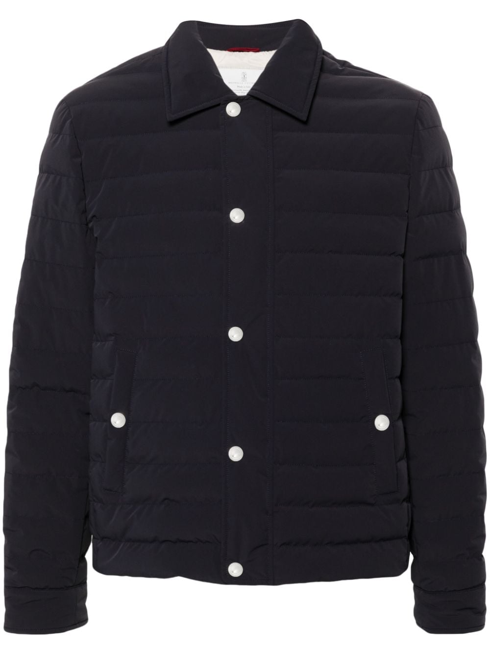 Brunello Cucinelli Coats Blu Polyamide