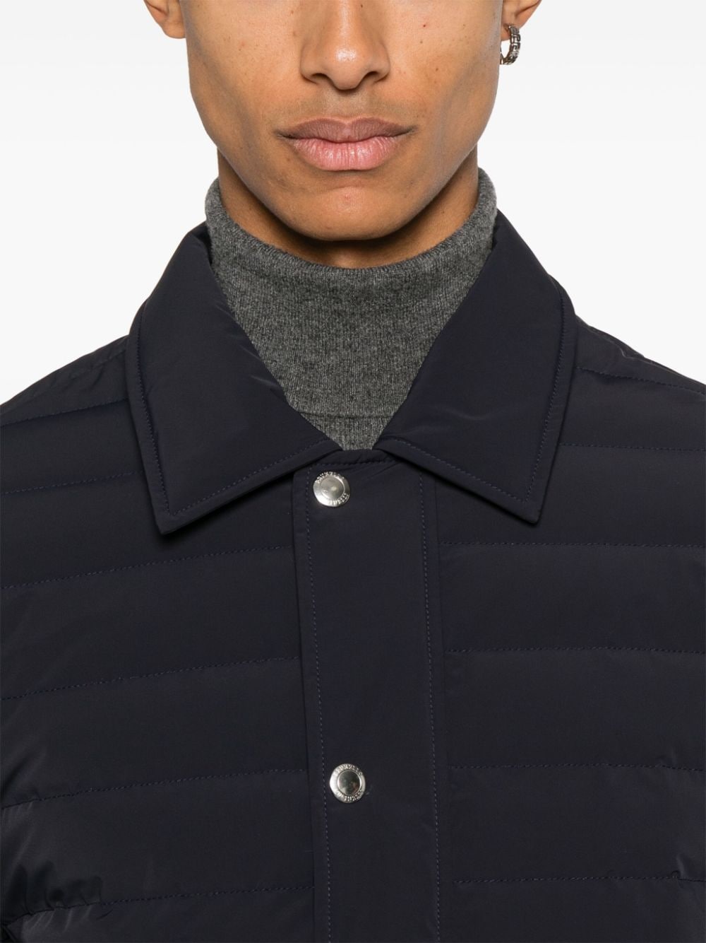 Brunello Cucinelli Coats Blu Polyamide